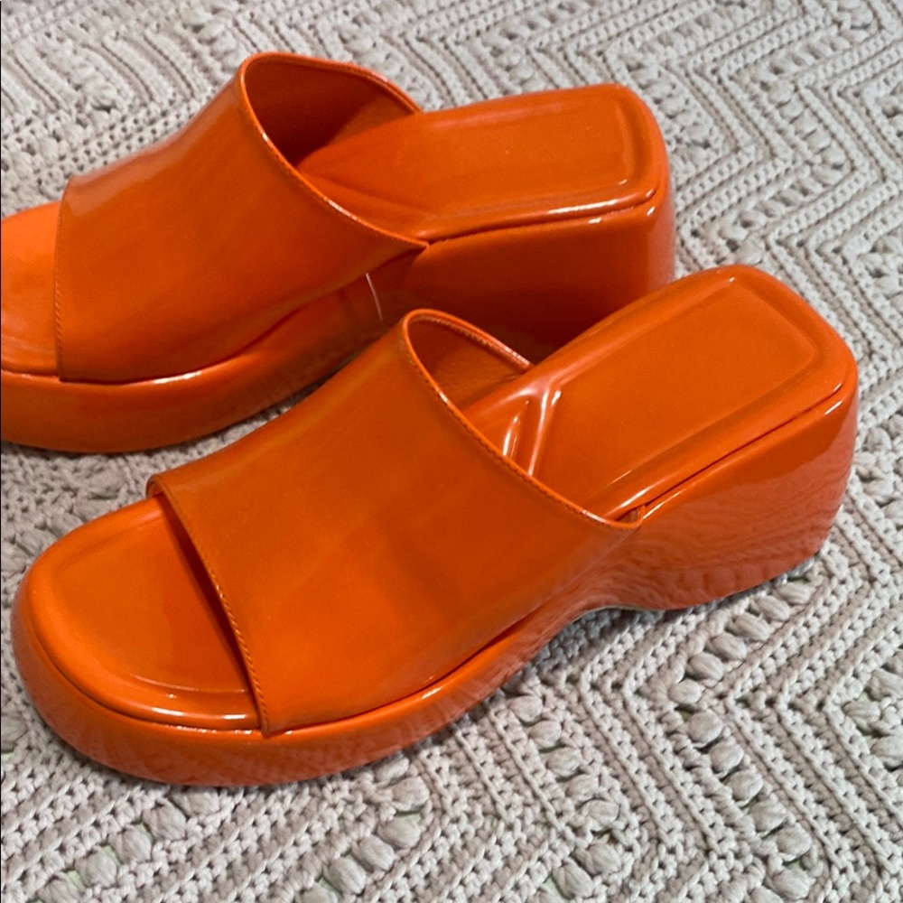 Orange Women's Slide Sandals